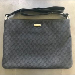 Gucci Canvas Messenger Black Bag